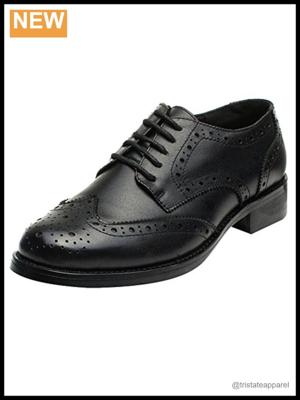 Wingtip Brogue Oxfords Pointed Toe Lace Up Leather Dress Shoes